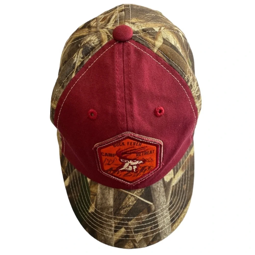 Buck Fever Camp Retreat Embroidered Realtree Max-5‎ Hat Adjustable Team Realtree